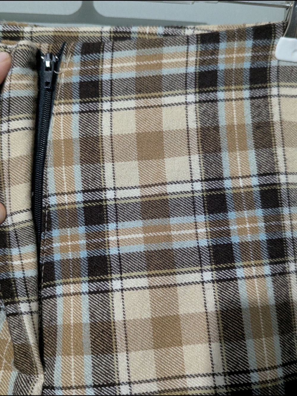 90s Grunge Vintage Junior Plaid High-Rise Straight Leg Pants Dark Academia - Picture 5 of 12